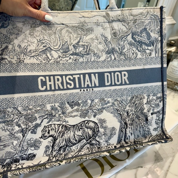 Authentic large Dior Book Tote in Gradient Canvas - Picture 2 of 9